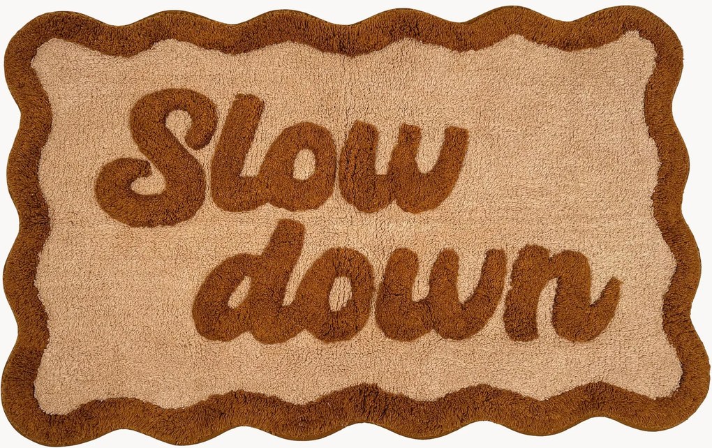 Bavlnený kúpeľňový koberec Slow Down