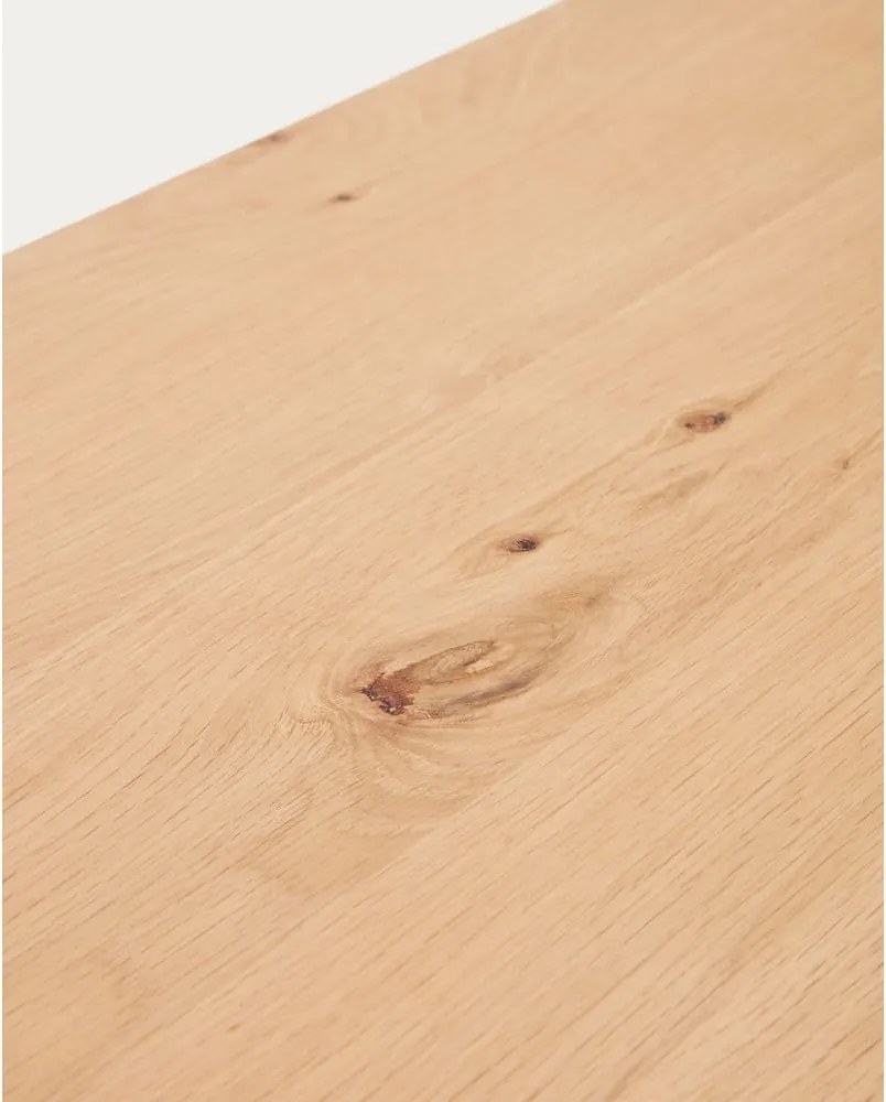 Rozkladací jedálenský stôl s prídavnou doskou v dekore duba 80x120 cm Yain – Kave Home