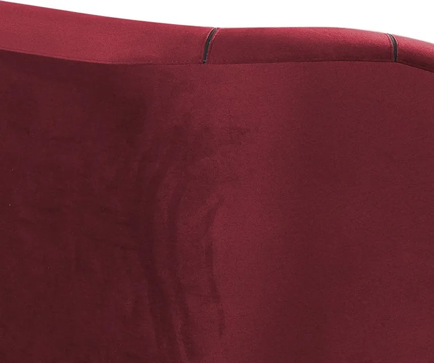 Trojmiestna pohovka Olivio, červená zamatová látka