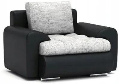 Luxusné pohodlné kreslo čierno sivej farby 95 x 90 cm