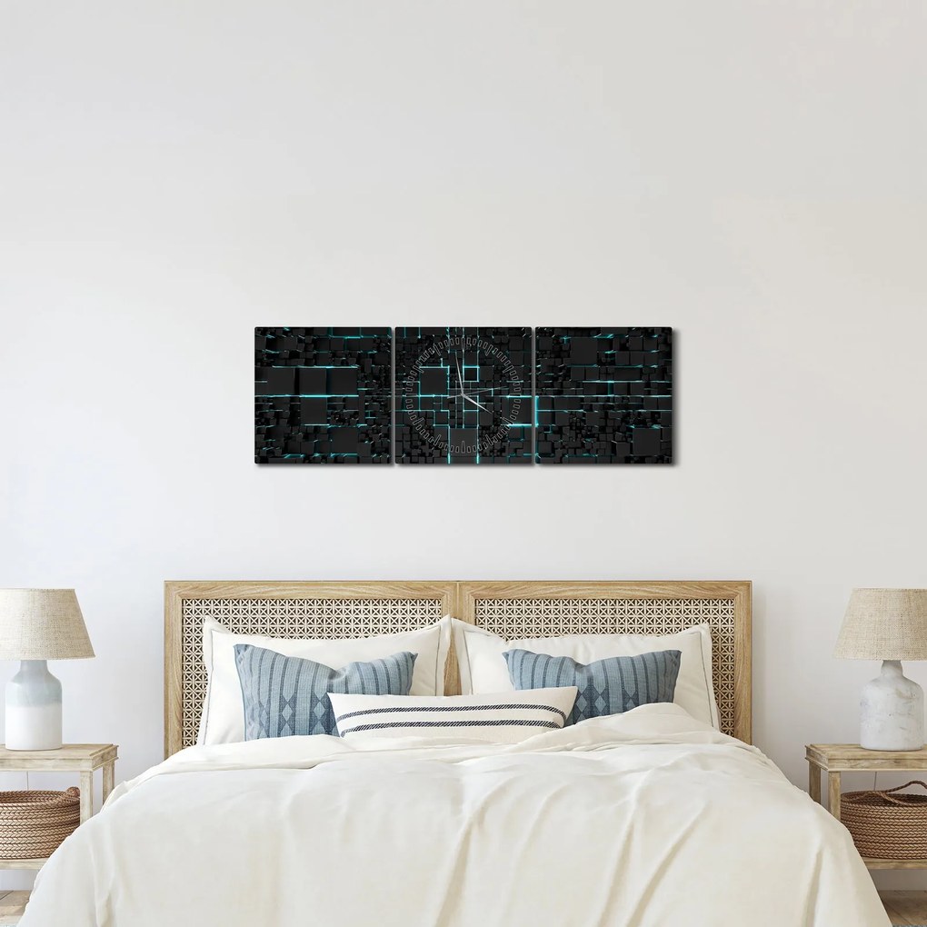 Obraz - Technologické rozhranie (s hodinami) (90x30 cm)