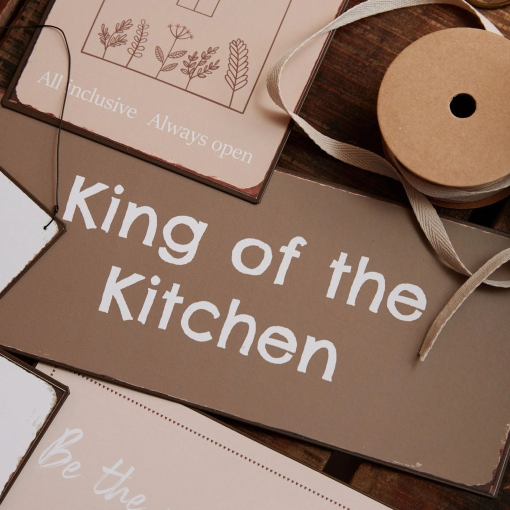 Ib Laursen Plechová ceduľa King of the Kitchen