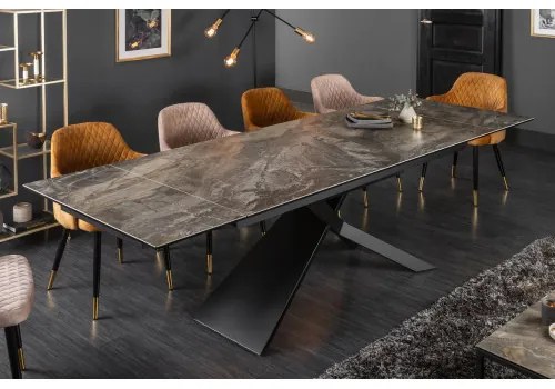 Rozkladací jedálenský stôl 40644 180/220/260 x 90cm Marble Look Ceramik  - Komfort-nábytok