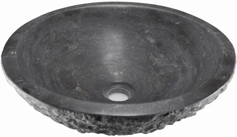 SAPHO - BLOK kamenné umývadlo 42x14 cm, čierny Antracit (2401-33)