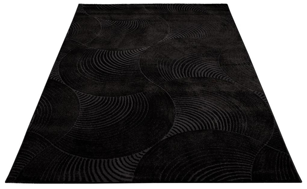 Dekorstudio Jednofarebný koberec FANCY 647 - čierny Rozmer koberca: 200x290cm