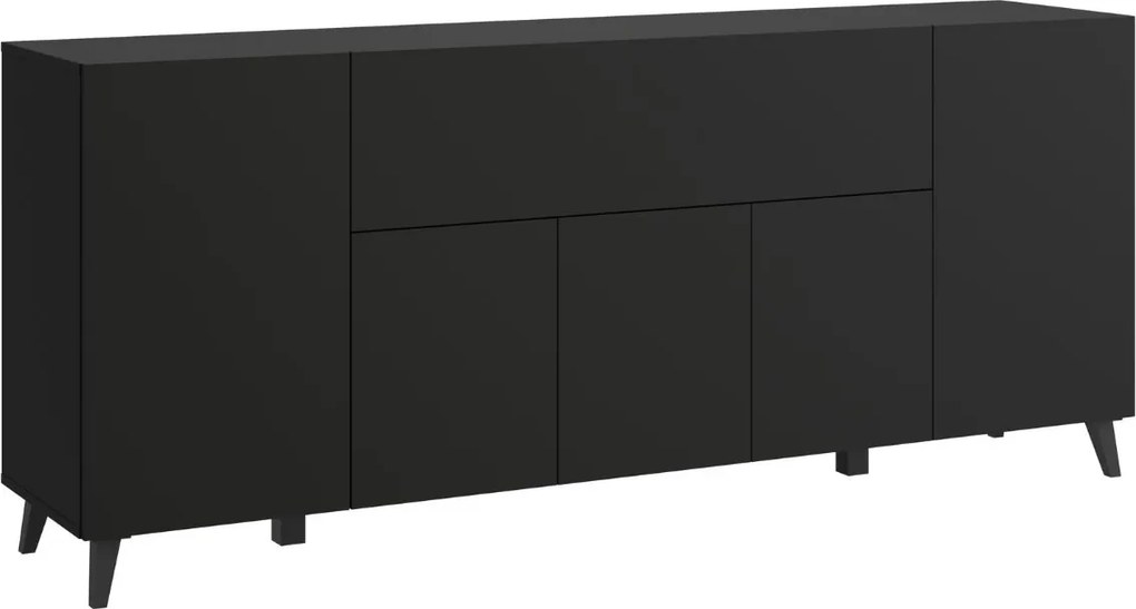 Komoda 180 cm čierna Phuket laminát