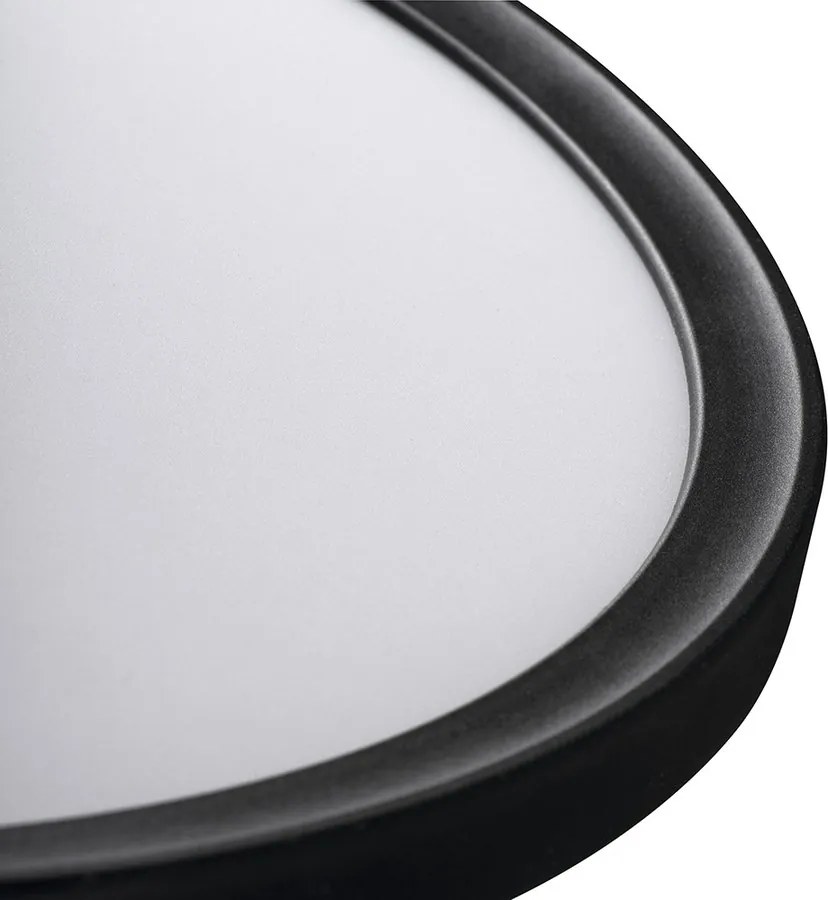 KANLUX KANLUX, AZPO stropné LED svietidlo, priemer 420mm, 22W, 3000/4000/6000K, IP54, čierna matná, 31517
