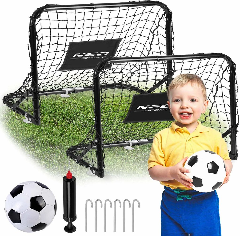 Neo-Sport Futbalová bránka - sada 2 kusov - 60 x 45 x 25 cm NS-486
