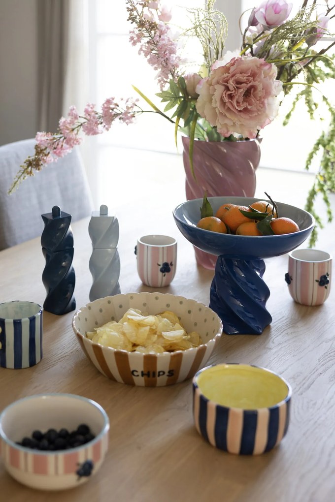 Bloomingville Mlynček na soľ a korenie Riley Blue – set 2 ks