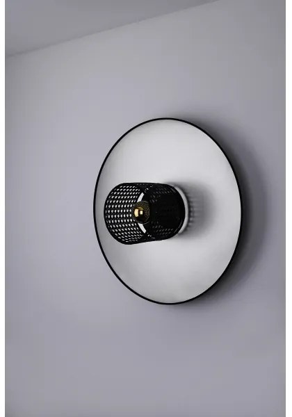 Duolla - Nástenné svietidlo TOKYO RATTAN 1xE27/15W/230V pr. 50 cm strieborná/čierna