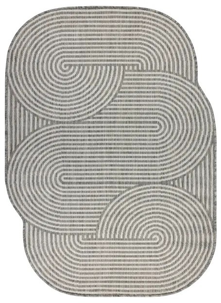 Koberec ORGANIC 1835 geometrický, krémový / sivý