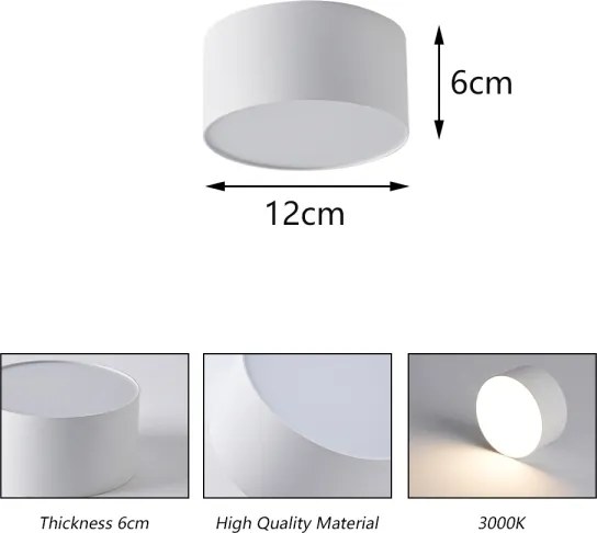 BRILAGI - LED vonkajšie stropné svietidlo FORIS LED/14W/230V pr. 12 cm biela IP44