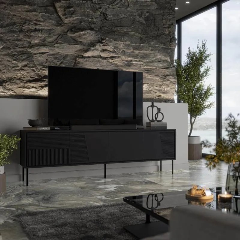 TV stolík ABI 200 cm čierny