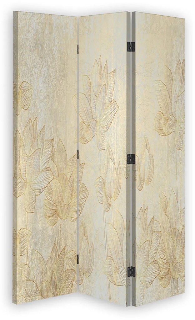 Gario Paraván Zlaté kvety Rozmery: 180 x 170 cm, Prevedenie: Klasický paraván