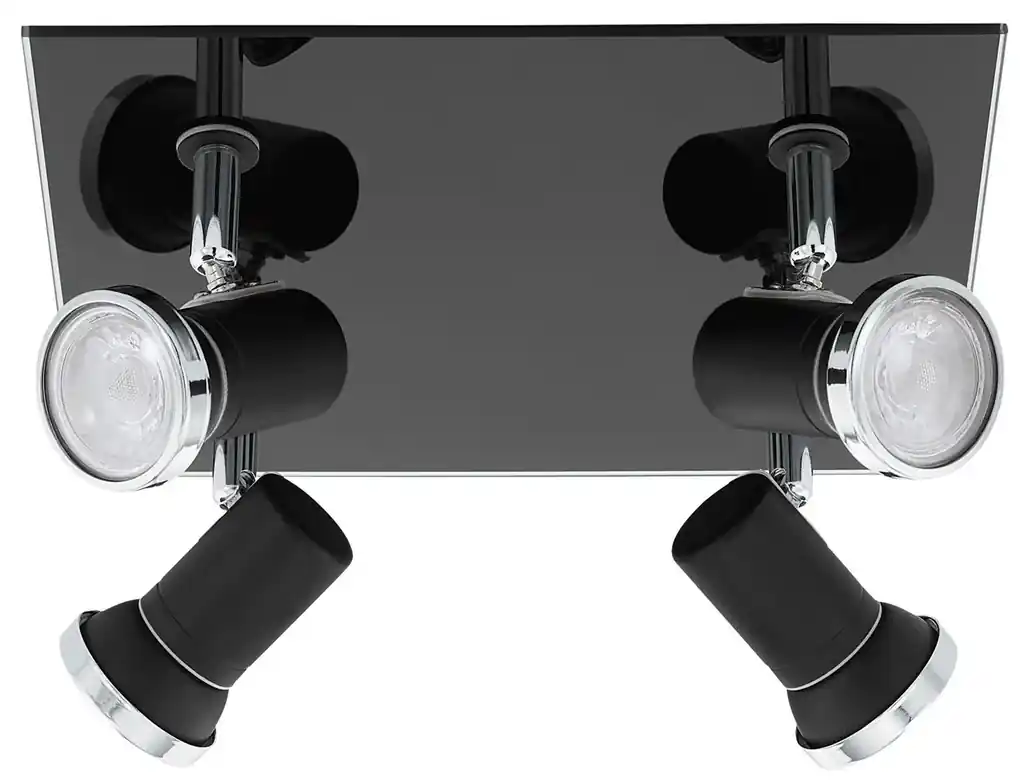 EGLO LED stropné bodové osvetlenie TAMARA 1, 4xGU10, 3,3 W, teplá biela,  čierne, IP44 | BIANO