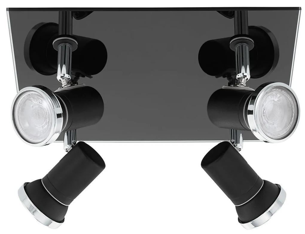 EGLO LED stropné bodové osvetlenie TAMARA 1, 4xGU10, 3,3 W, teplá biela, čierne, IP44