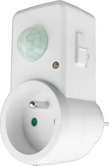 ECOLIGHT LED pohybový a súmrakový senzor do zásuvky - biela