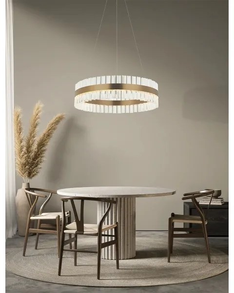 Zambelis 22039 - LED Stmievateľný luster na lanku LED/56W/230V zlatá