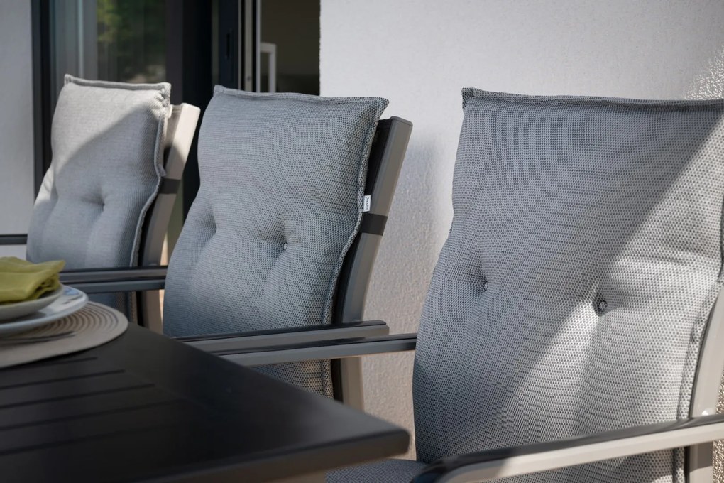 Doppler STAR 2025 stredný - polster na záhradnú stoličku a kreslo, bavlnená zmesová tkanina