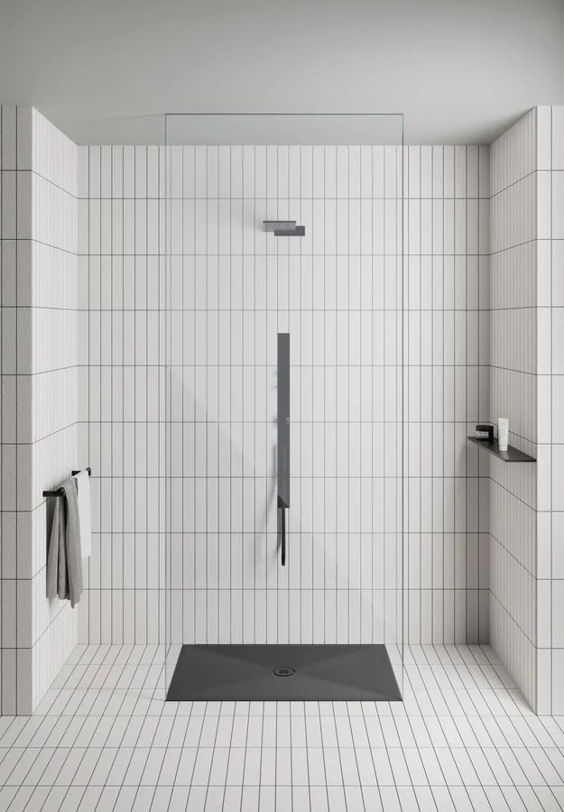 GSI GSI, Keramická sprchová vanička, obdĺžnik 100x80x4,5cm, biela ExtraGlaze, 438511