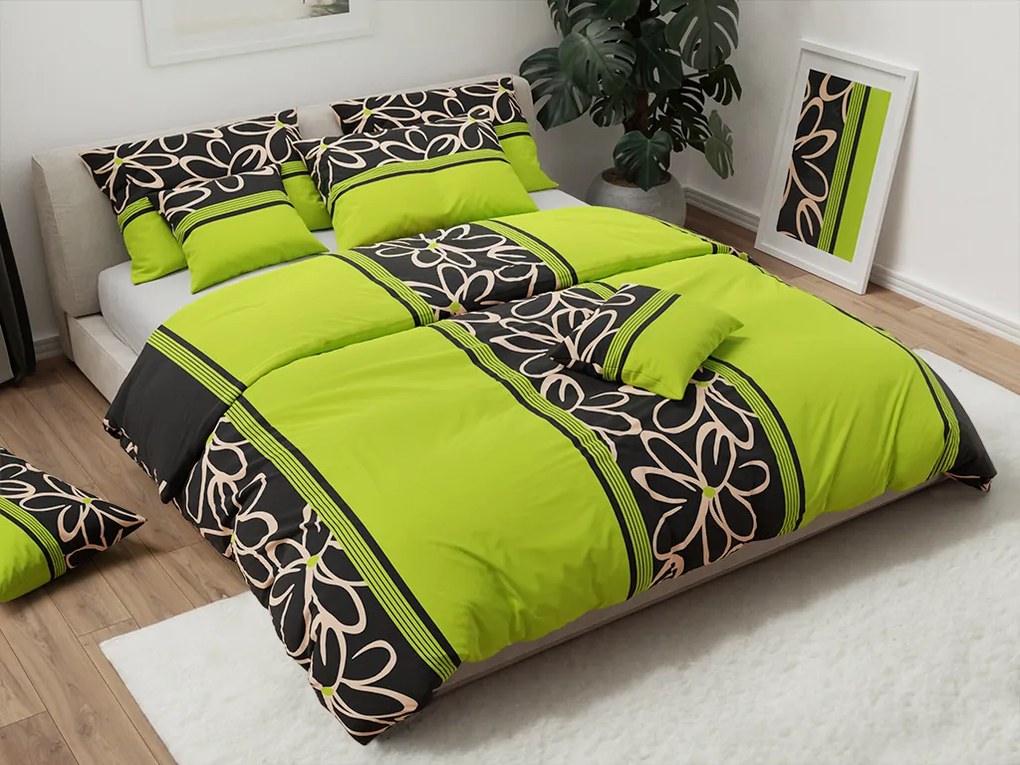 Bavlnené obliečky BELLA BLEND zelené Rozmer obliečky: 70 x 90 cm | 140 x 200 cm