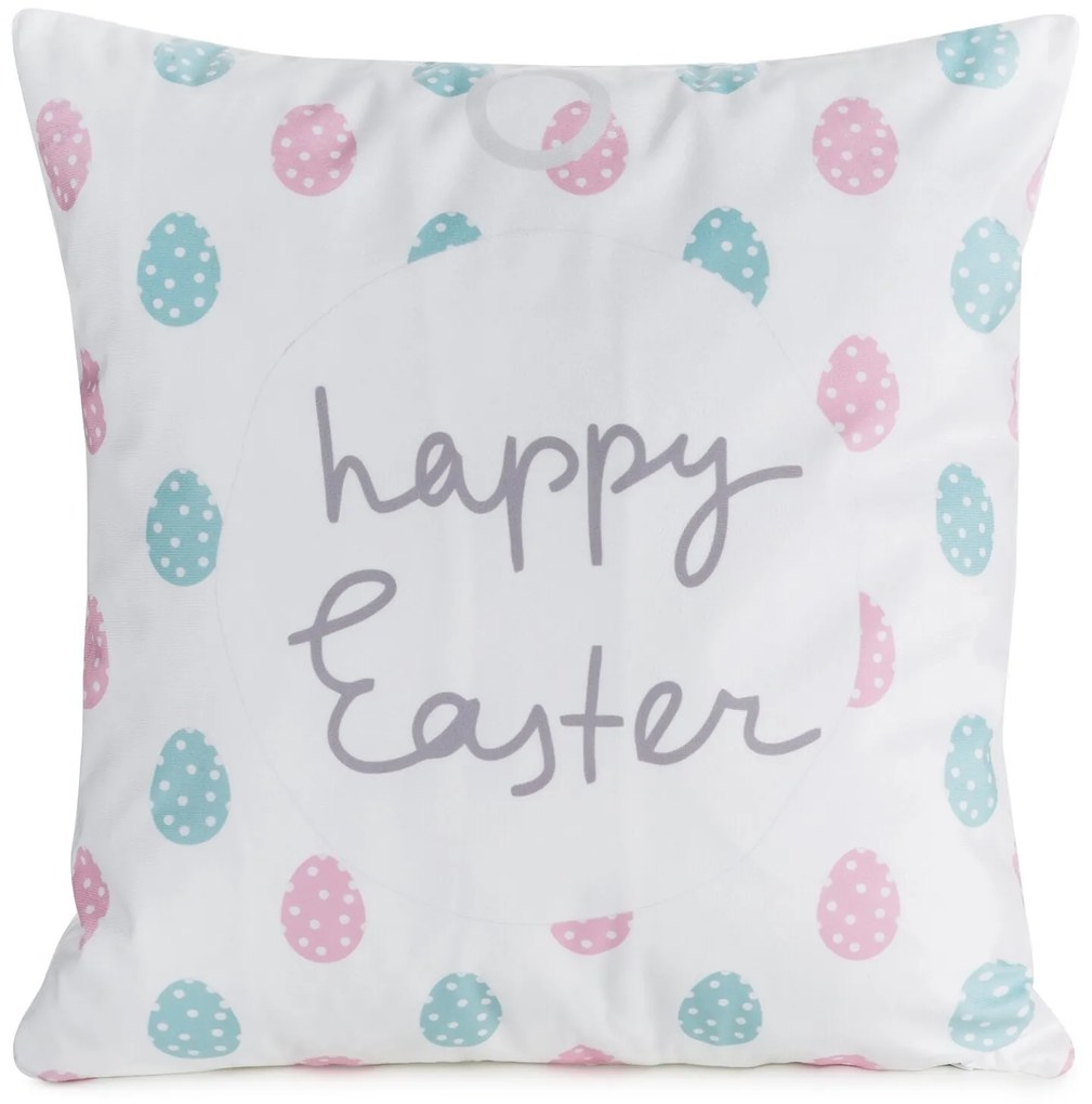 VEĽKONOČNÁ DEKORAČNÁ OBLIEČKA NA VANKÚŠ EASTER9 45X45 CM VZOROVANÁ