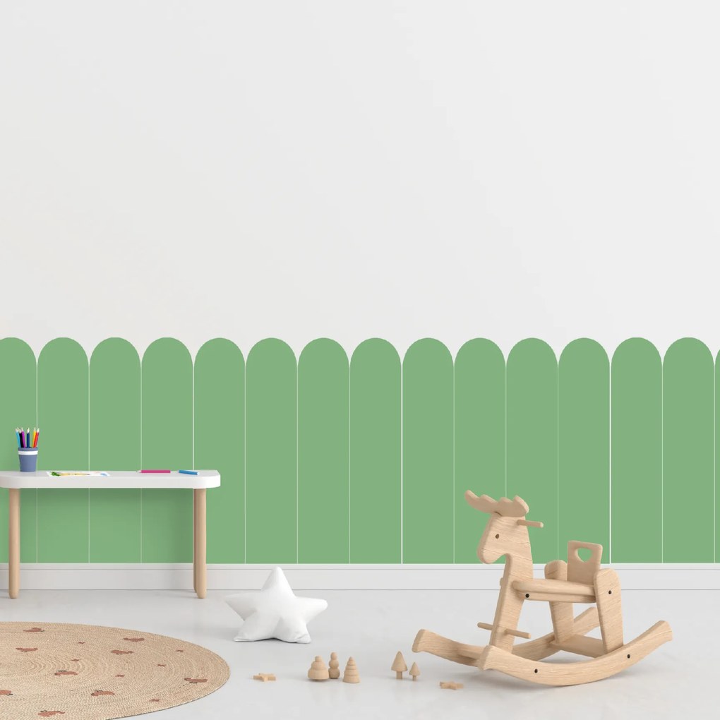60x100cm Oblúk - Fľaškovo zelená farba - textilná nálepka na stenu Farba: Bledá, Veľkosť: 80 cm
