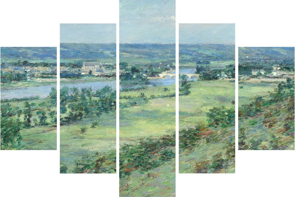 Obraz - Theodore Robinson, The Valley of the Seine, From the Hills of Giverny, reprodukcia (150x105 cm)