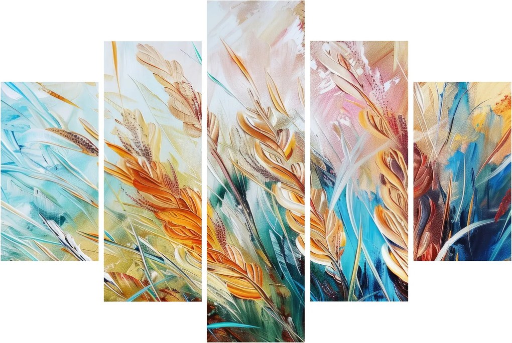 Obraz - Pšenica, abstrakcia (150x105 cm)