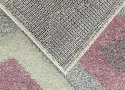 Koberce Breno Kusový koberec PORTLAND 1505/RT4P, ružová, viacfarebná,67 x 120 cm