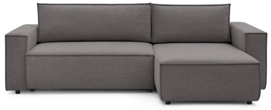 Sivá variabilná rozkladacia rohová pohovka Nihad – Bobochic Paris