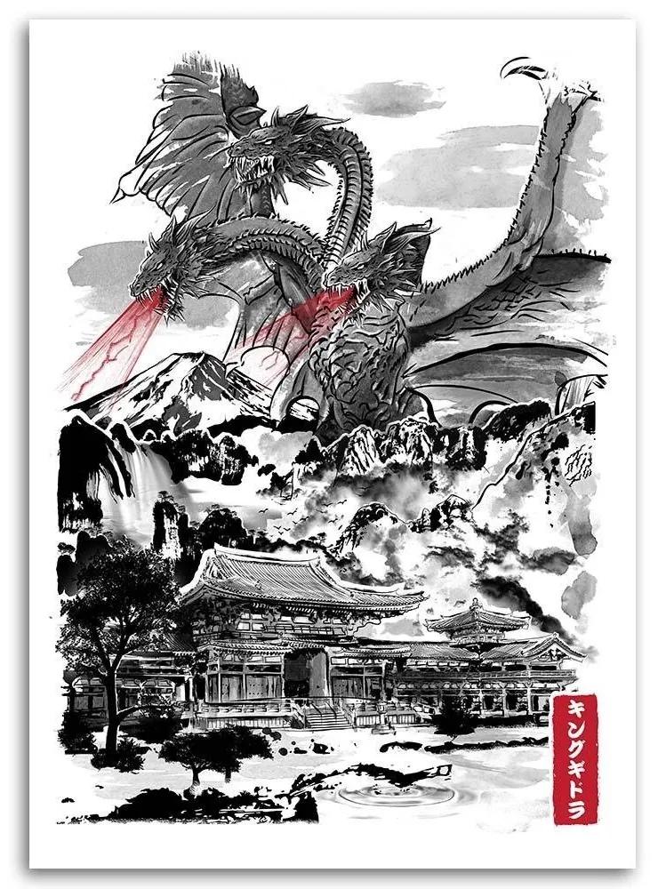 Gario Obraz na plátne Godzilla, King Ghidorah - Dr.Monekers Rozmery: 40 x 60 cm