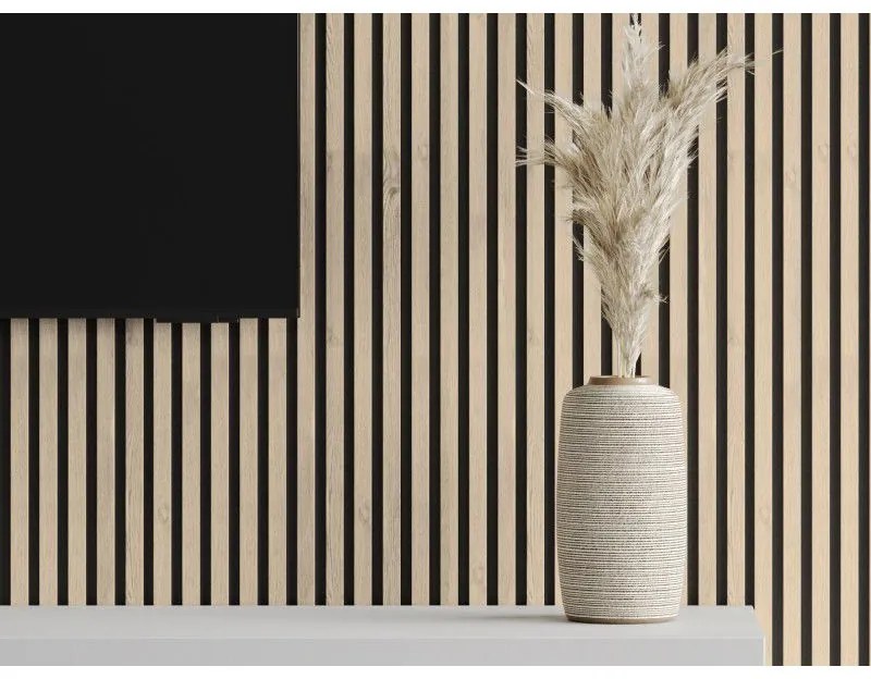 Mexen Lam-F, akustické stenové lamely 275 × 31,5 cm, filc 6 mm, dub perlový, S105-275317-2812-058