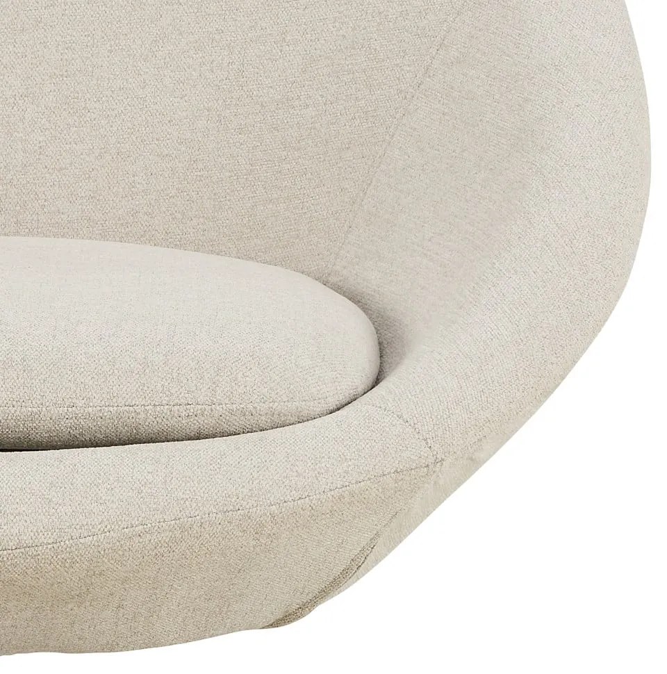 Béžové otočné ženilkové kreslo Center – Actona