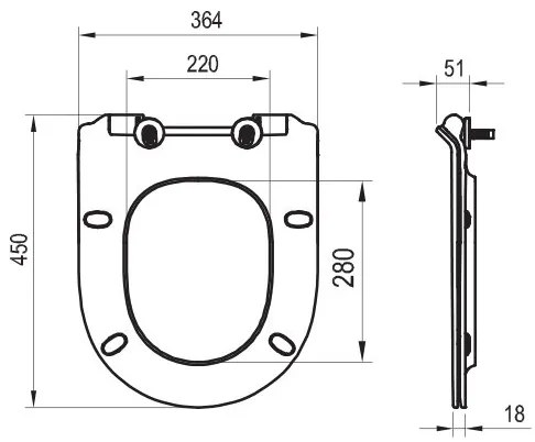 Ravak X01862 - WC sedátko SoftClose VITA SLIM čierne