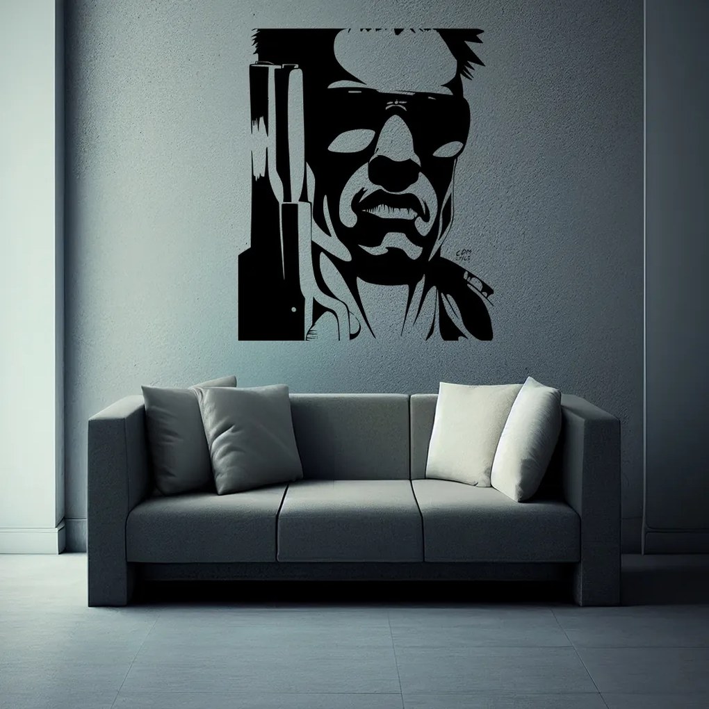 Veselá Stena Samolepka Terminátor Farba: šedá, Veľkosť: 40 x 48 cm