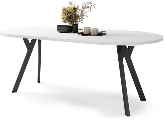 Rozkladací jedálenský stôl ARTUR biely/čierny