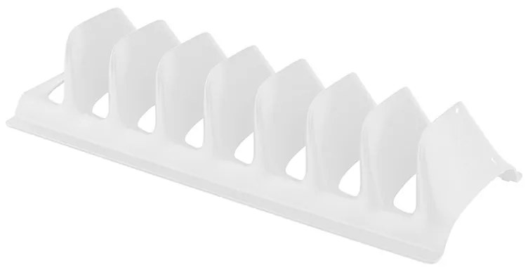 ALTOM Držiak, stojan na pokrievky, taniere, veká - 7 pozícií, plastový - biely