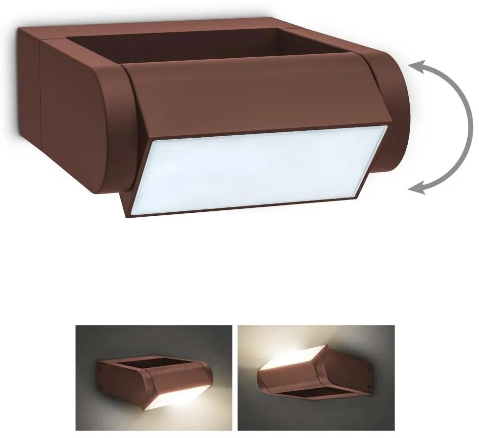 Brilagi - LED Vonkajšie nástenné svietidlo CROTONE LED/7W/230V hnedá IP54