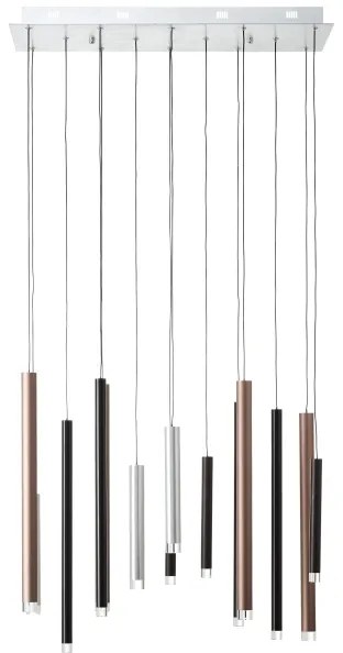 Brilliant - LED stmievateľný luster na lane CEMBALO LED/60W/230V chróm/čierna/hnedá