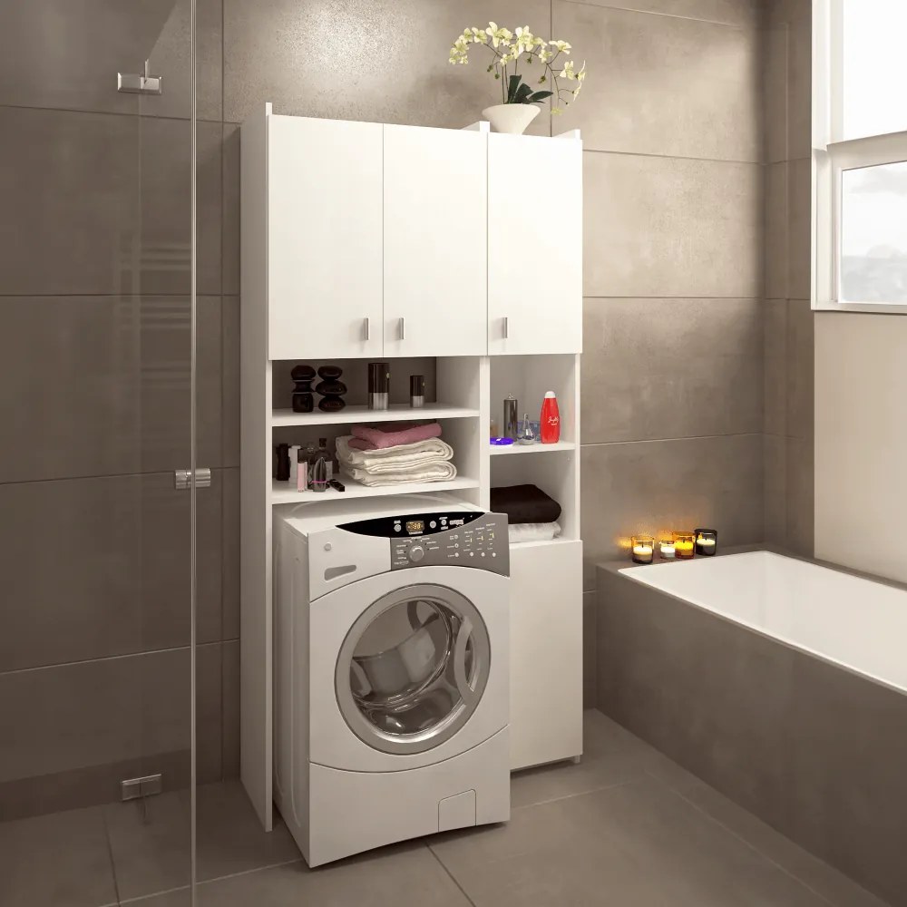 Skrinka nad práčku MIRALI, biela