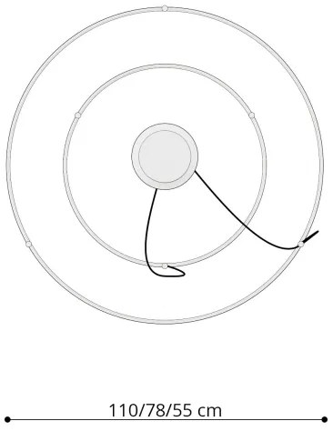 Thoro TH.268 - LED Luster na lanku RIO LED/80W/230V CRI95 4000K zlatá