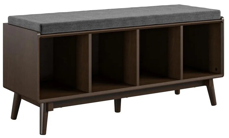 Hnedá skrinka na topánky s lavicou Novogratz Brittany