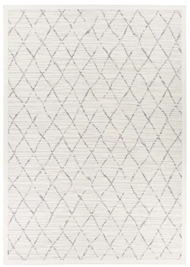 Biely vzorovaný obojstranný koberec Narma Vao, 140 × 200 cm