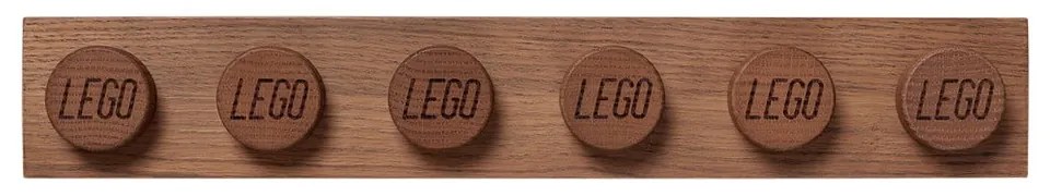 Detská nástenná polica z tmavo moreného dubového dreva LEGO® Wood