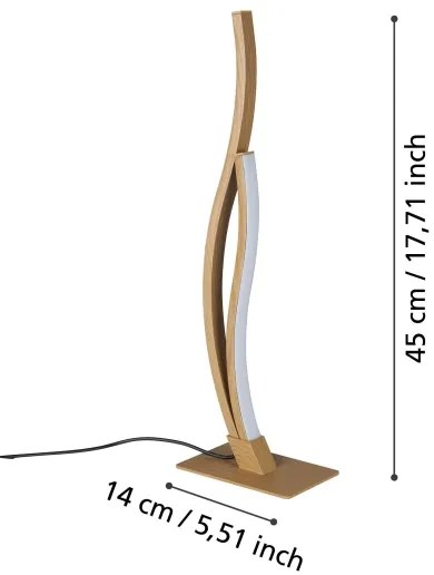 Eglo 901213 - LED Stolná lampa GRISOLIA LED/12W/230V 4000K béžová