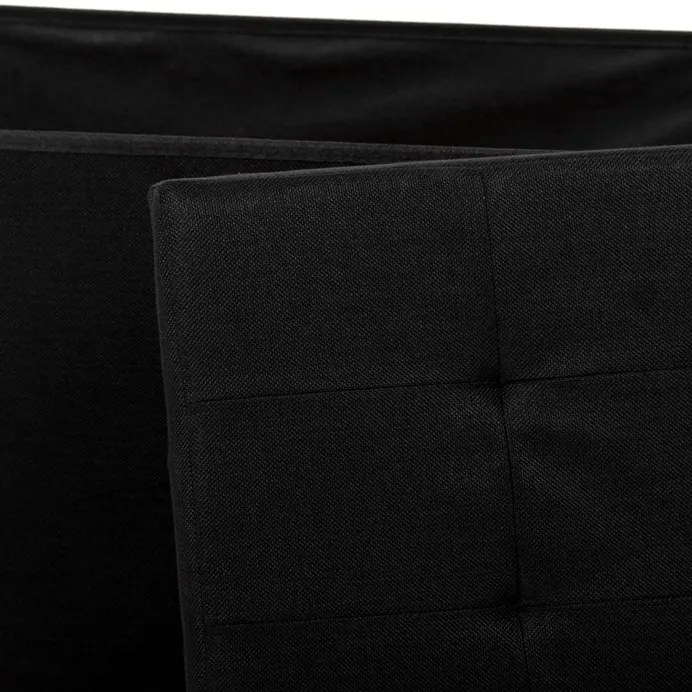 Autronic BONTEC Taburet s úložným priestorom, čierna, látka, TAB-462 BK2 Farba: Čierna