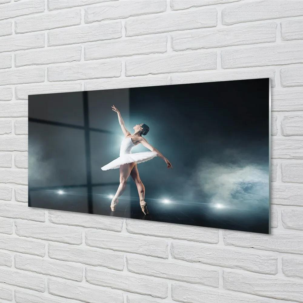 Sklenený obraz Biely balet šaty žena 125x50 cm