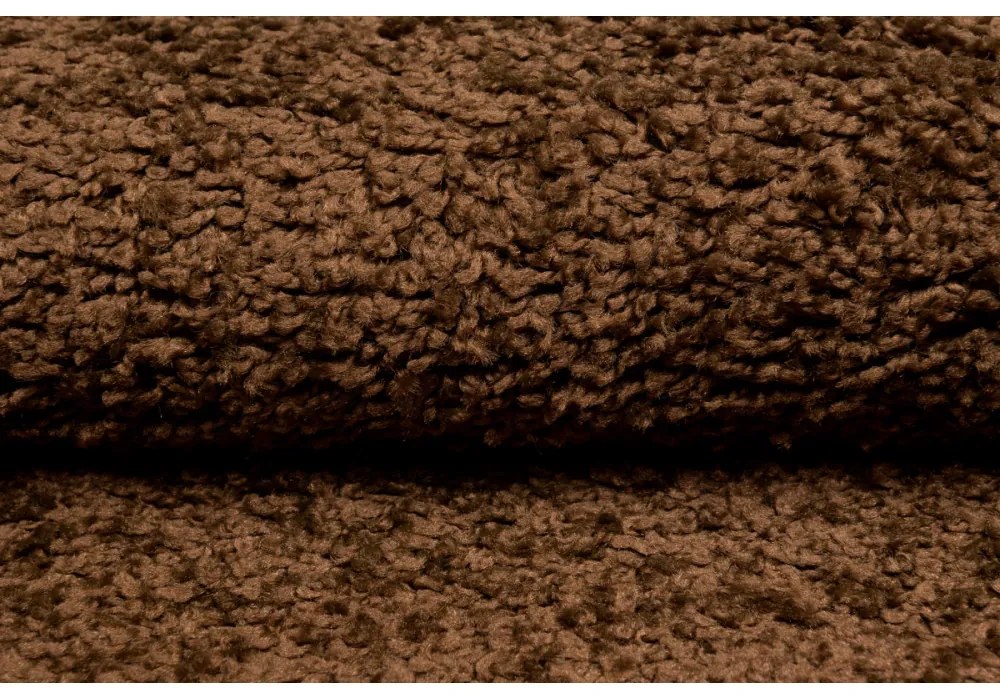 Kusový koberec Shaggy Parba hnedý 60x100cm