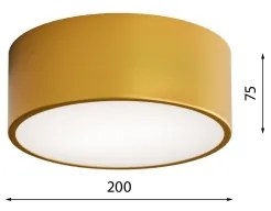 Kúpeľňové stropné svietidlo CLEO 1xE27/24W/230V pr. 20 cm zlatá IP54